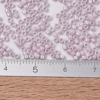 Miyuki Round Delica Beads (DB1504) - 11/0 - Opaque Pale Rose AB - 10g Tube