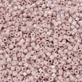 Miyuki Round Delica Beads (DB1505) - 11/0 - Opaque Pink Champagne AB - 10g Tube