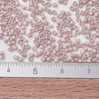 Miyuki Round Delica Beads (DB1505) - 11/0 - Opaque Pink Champagne AB - 10g Tube