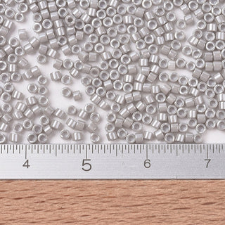 Miyuki Round Delica Beads (DB1538) - 11/0 - Opaque Light Smoke - 10g Tube