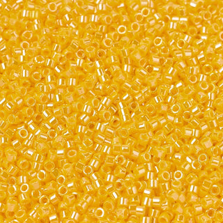 Miyuki Round Delica Beads (DB1562) - 11/0 - Opaque Canary Luster - 10g Tube