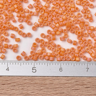Miyuki Round Delica Beads (DB1593) - 11/0 - Matte Opaque Mandarin - 10g Tube