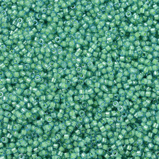 Miyuki Round Delica Beads (DB2053) - 11/0 - Luminous Mermaid Green - 10g Tube