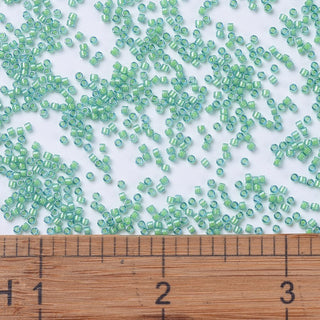 Miyuki Round Delica Beads (DB2053) - 11/0 - Luminous Mermaid Green - 10g Tube