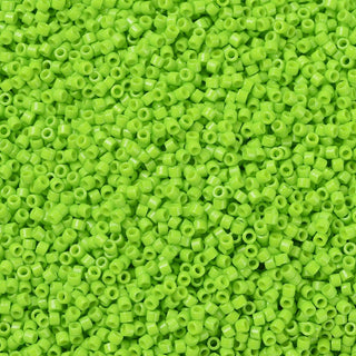 Miyuki Round Delica Beads (DB2121) - 11/0 - Duracoat Opaque Kiwi - 10g Tube