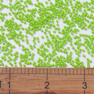 Miyuki Round Delica Beads (DB2121) - 11/0 - Duracoat Opaque Kiwi - 10g Tube