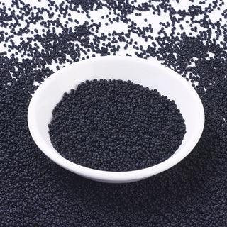 Miyuki Round Rocailles Beads (RR401F) - 11/0 - Matte Black - 10g Tube