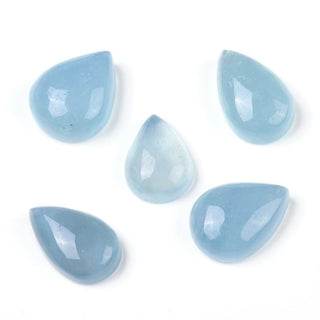 Grade A Teardrop Aquamarine Cabochon 24-27x16-22mm