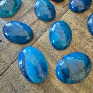 Blue Dragons Vein Oval Cabochon 18x25mm
