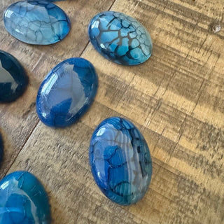 Blue Dragons Vein Oval Cabochon 18x25mm