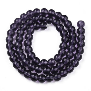 6mm Transparent Glass Bead Strand