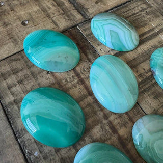 Oval Sea Green Agate Cabochon 30x40mm