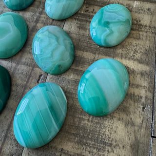 Oval Sea Green Agate Cabochon 30x40mm