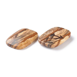 Rectangle Picture Jasper Cabochon 18x25mm