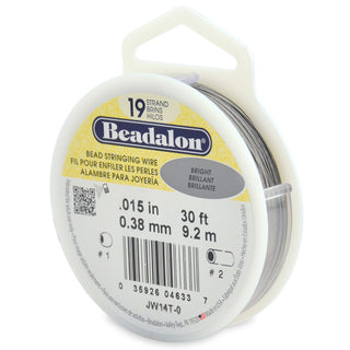 Beadalon 19 Strand Stainless Steel String Wire - Bright - .010 - .015 - .018 - .024