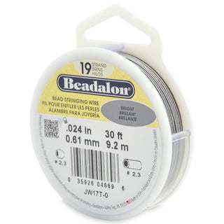 Beadalon 19 Strand Stainless Steel String Wire - Bright - .010 - .015 - .018 - .024