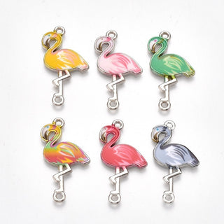 10pc Flamingo Bracelet Charms