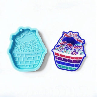 Easter Basket with Eggs Silicone Mold 2.48in x 2.83in