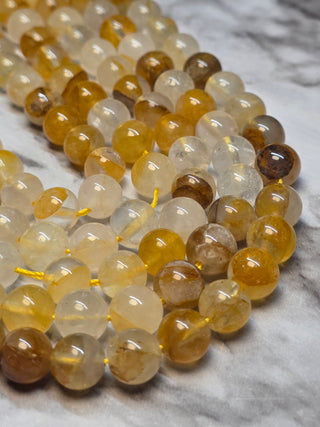 Golden Healer Quartz Bead Strand - 8mm