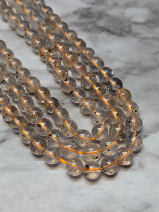 Herkimer Diamond Quartz Bead Strand - 6mm