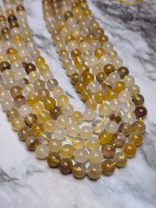 Golden Healer Quartz Bead Strand - 8mm