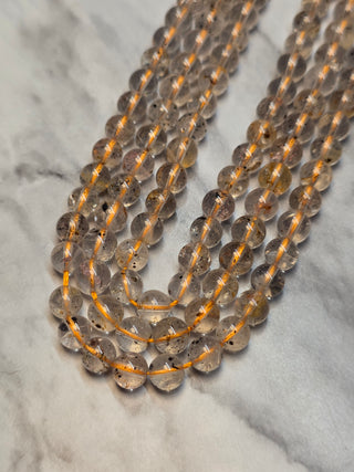 Herkimer Diamond Quartz Bead Strand - 6mm