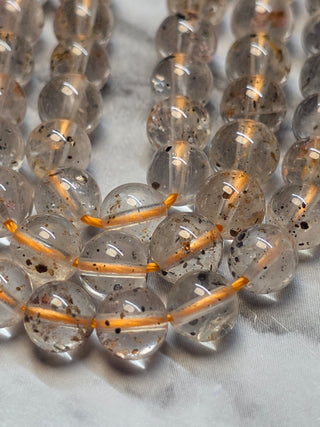 Herkimer Diamond Quartz Bead Strand - 6mm