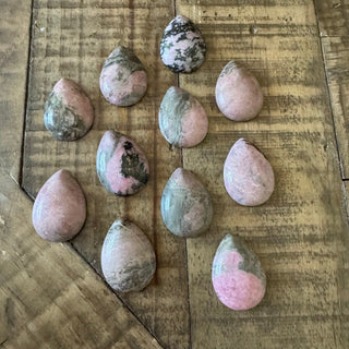 Teardrop Rhodonite Cabochon 22x30mm