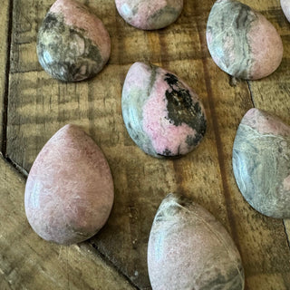 Teardrop Rhodonite Cabochon 22x30mm