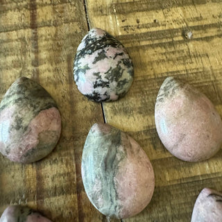 Teardrop Rhodonite Cabochon 22x30mm