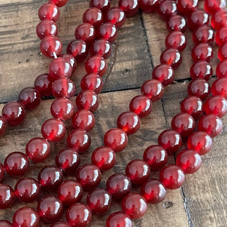 Grade A Dark Orange Carnelian Bead Strand - 4mm - 6mm - 8mm