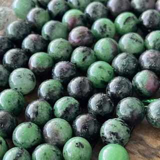 Ruby in Zoisite Bead Strand - 4mm - 6mm - 8mm - 10mm