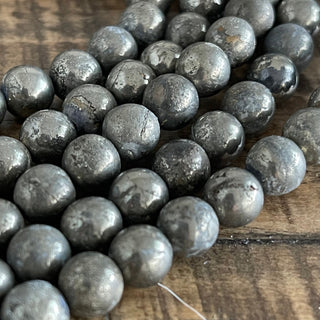 Pyrite Bead Strand - 6mm - 8mm