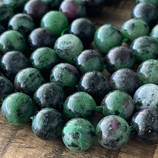 Ruby in Zoisite Bead Strand - 4mm - 6mm - 8mm - 10mm