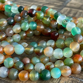 Peacock Agate Bead Strand - 4mm - 6mm - 8mm -10mm