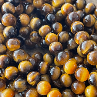 Grade A Tigers Eye Bead Strand - 4mm - 6mm - 8mm