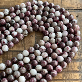 Plum Tourmaline Bead Strand - 6mm - 8mm