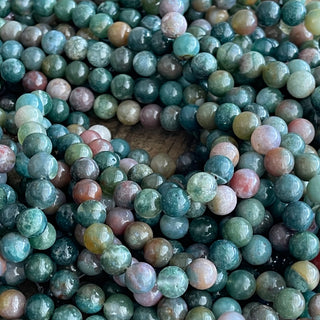 Indian Agate Bead Strand - 4mm - 6mm - 8mm - 10mm