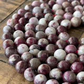 Plum Tourmaline Bead Strand - 6mm - 8mm