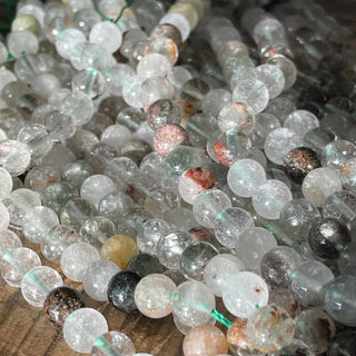 8mm Garden Quartz Bead Strand - Lodolite