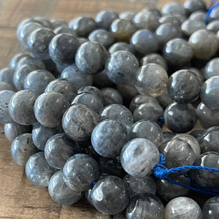 Grade A 8mm Gray Labradorite Bead Strand