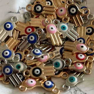 60pc Evil Eye Hamsa Hand Charms