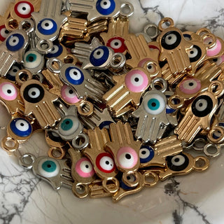 60pc Evil Eye Hamsa Hand Charms