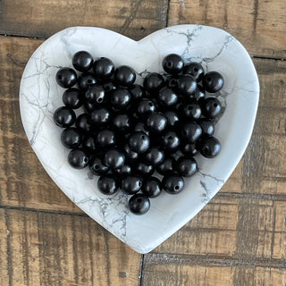 100pc 8mm Coconut Wood Bead Bag - Black