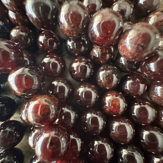 8mm Natural Garnet Bead Strands