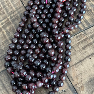 8mm Natural Garnet Bead Strands
