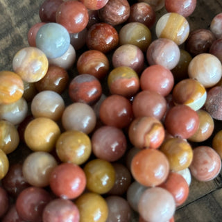 8mm Petrified Wood Bead Strand