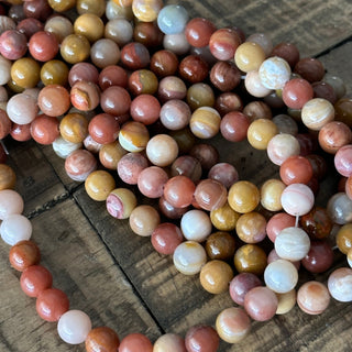 8mm Petrified Wood Bead Strand