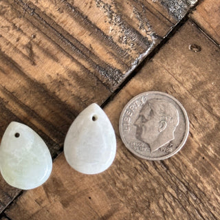 Jade Teardrop Pendant - Drilled