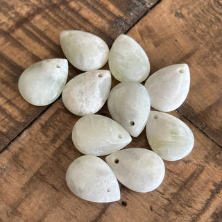 Jade Teardrop Pendant - Drilled